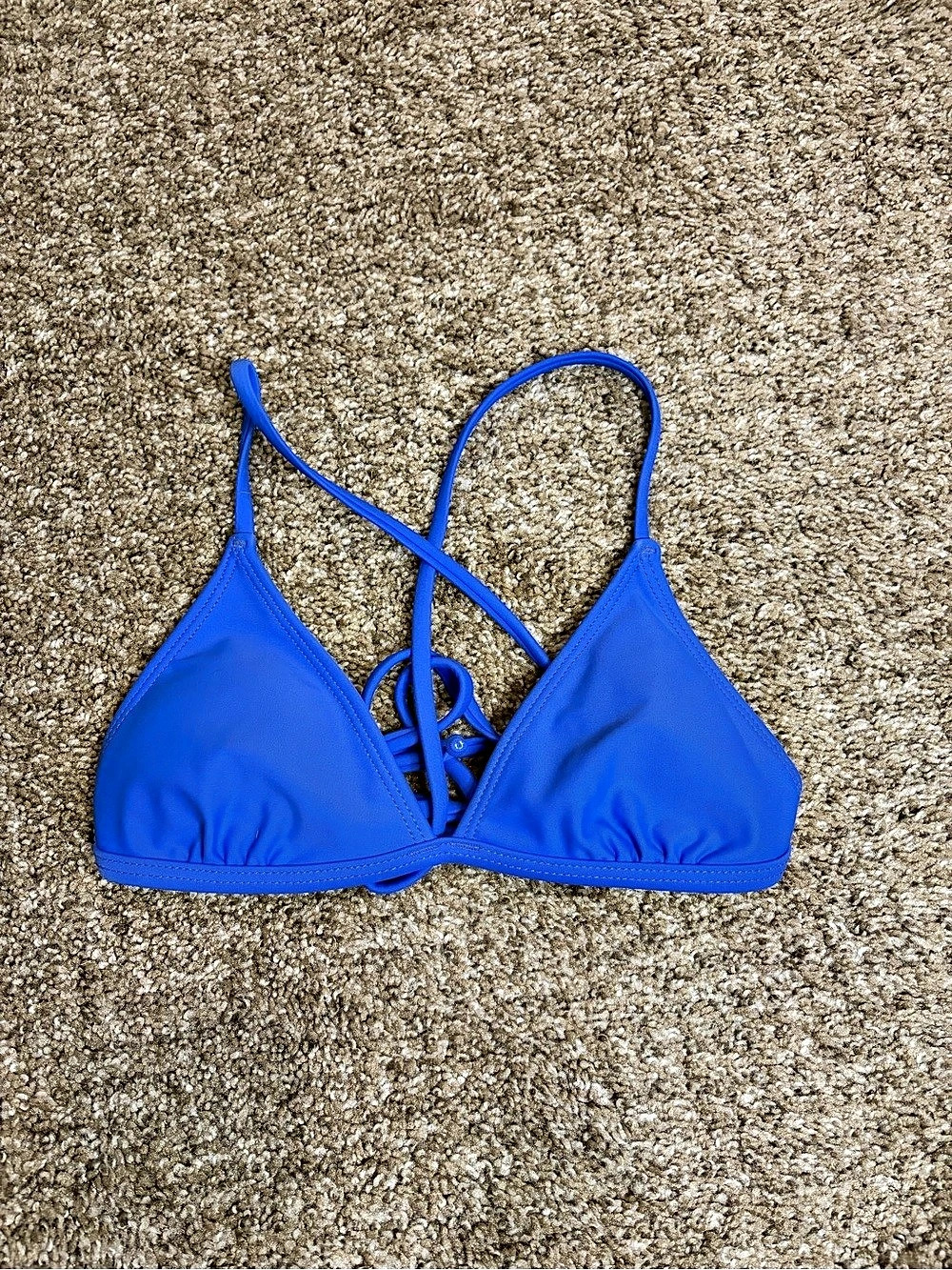 Full Tilt Triangle Bikini Top Blue Like New